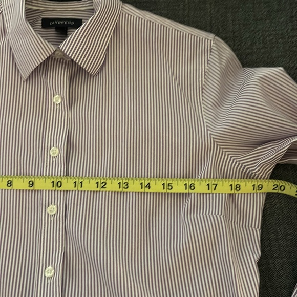 Purple pin stripe Oxford - Picture 4 of 4